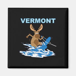 Imán Vacaciones en el lago Moose Moose de esquí acuátic