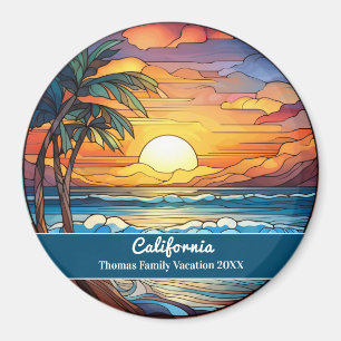 Imán Vacaciones en la playa de la puesta de sol de Cali