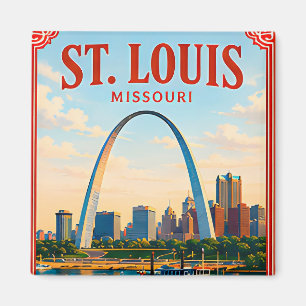 Imán 🌉 Vacaciones en St Louis Missouri Puerta del Arco