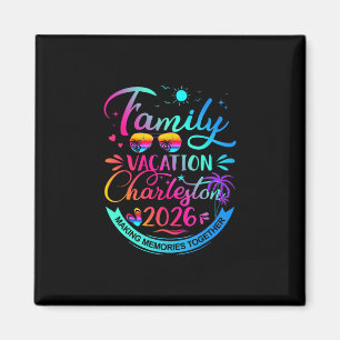 Imán Vacaciones Familiares Charleston 2026 Regalo de Pa