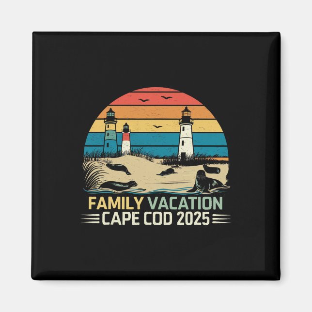 Imán Vacaciones familiares en Cape Cod 2025 Coastal Vac (Frente)