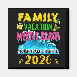 Imán Vacaciones Familiares Myrtle Beach Verano Festivo 