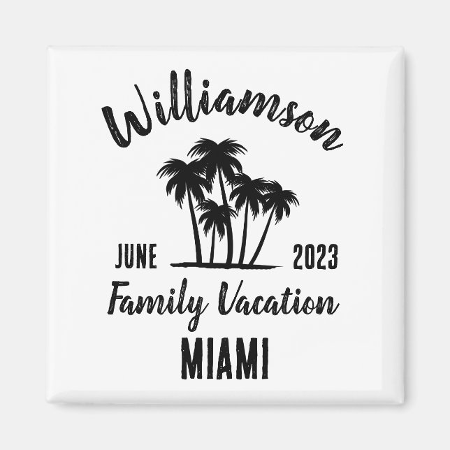 Imán Vacaciones familiares personalizadas (Frente)