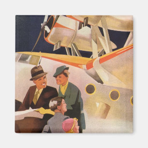 Imán Vacaciones familiares vintage vía hidroavión con h