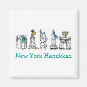 Imán Vacaciones judías de Hanukkah NYC Chanukah en Nuev