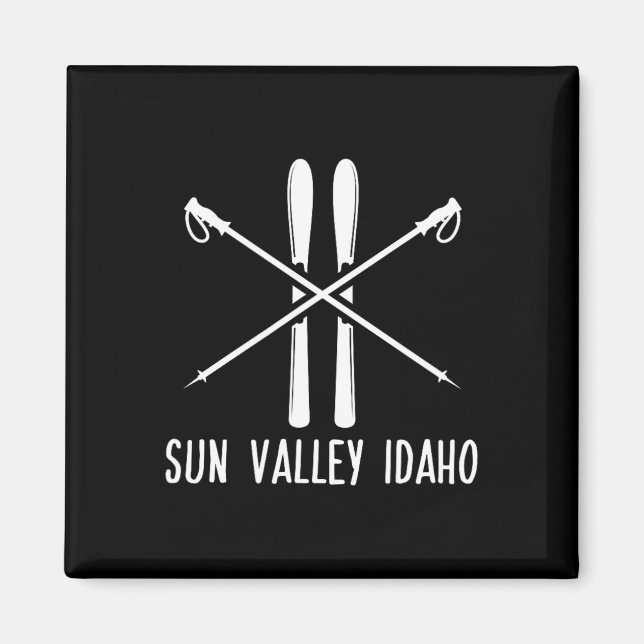 Imán Vacaciones para esquiar en esquí de Sun Valley Ida (Frente)