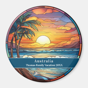 Imán Vacaciones personalizadas en la playa de Australia