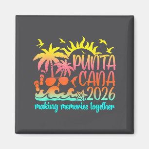 Imán Vacaciones Retro Punta Cana Creando Recuerdos Junt