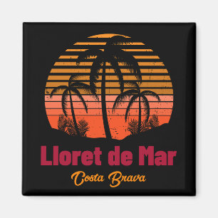 Imán Vacaciones Retro Sunset Lloret de Mar España