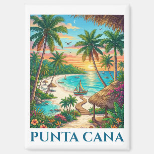 Imán Vacaciones Vintage Punta Cana República Dominicana