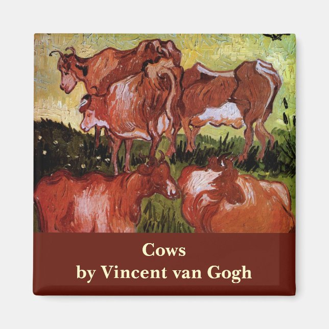 Imán Vacas (después de Jordania) de Vincent van Gogh (Frente)