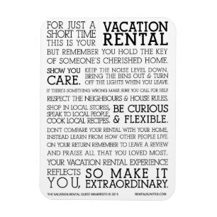 Imán Vacation Rental Guest Manifesto