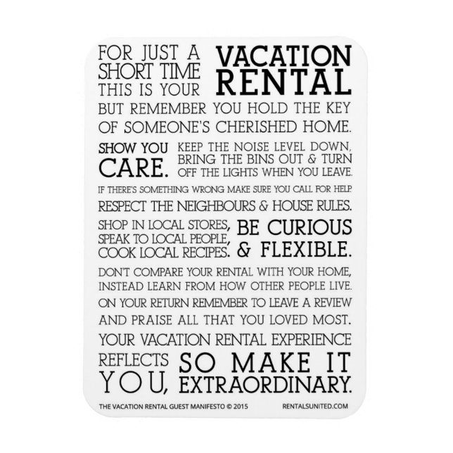 Imán Vacation Rental Guest Manifesto (Vertical)