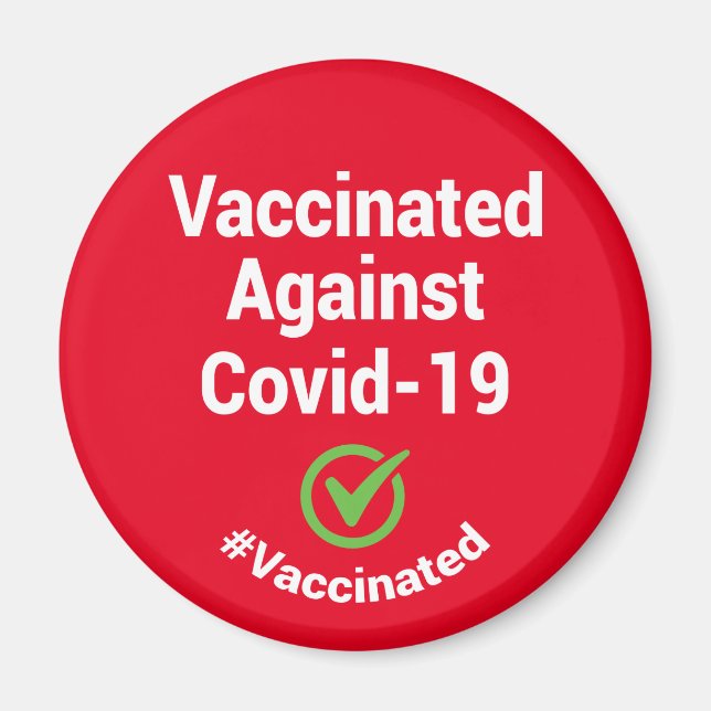 Imán Vacunado contra Covid-19 #Vacunado (Frente)