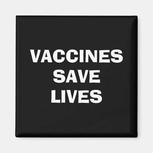 Imán Vacunas salvan vidas vacunadas (Frente)