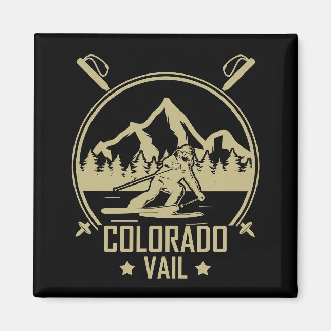 Imán Vail Colorado Ski (Frente)