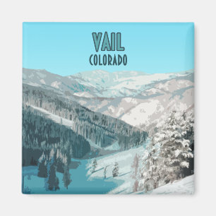 Imán Vail Colorado Snow Vintage