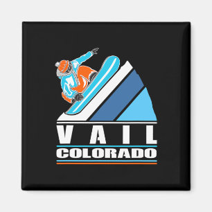 Imán Vail Colorado - Vintage Snowboarder