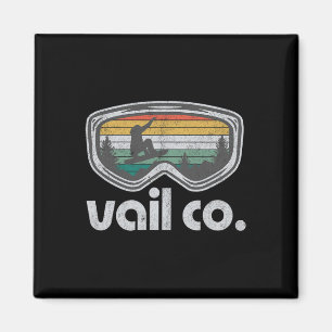 Imán Vail Snowboard Resort Retro Colorado Snowboard