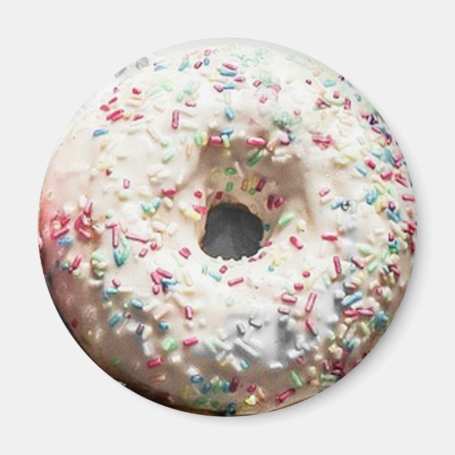 Imán Vainilla Frotada Impulso de Donut Fun Food Magnet (Frente)