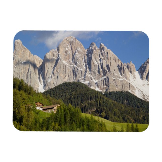 Imán Val di Funes, Villnosstal, Dolomitas, Italia (Horizontal)