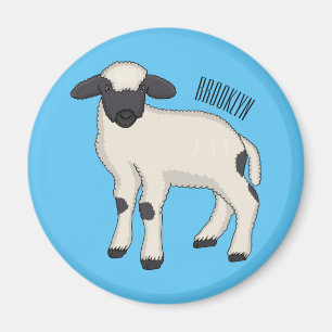 Imán Valais Blacknose ilustracion personalizado ovino