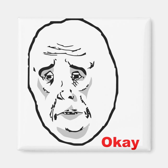 Imán Vale Guy Rage Face Meme (Frente)