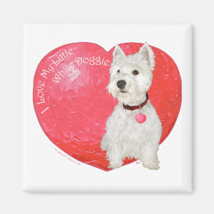 Imán Valentín del Terrier Blanco de West Highland