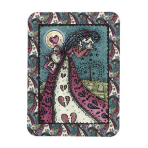 IMÁN VALENTINA DE PESO DE CORAZÓN ROTO, GÓTICO DE CEMET