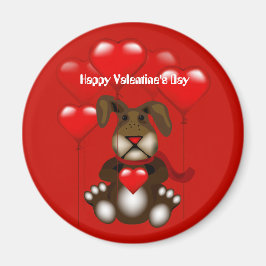 Imán Valentine Bunny Heart Balloons Personalizado Magne