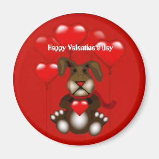 Imán Valentine Bunny Heart Balloons Personalizado Magne