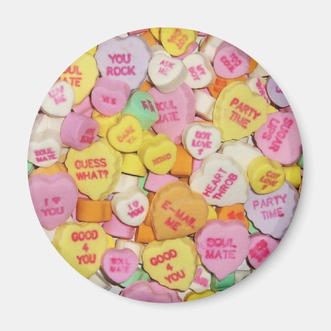 Imán Valentine Candy Hearts (Frente)