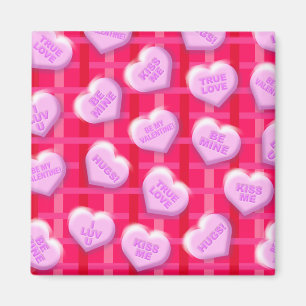 Imán Valentine Candy Plaid