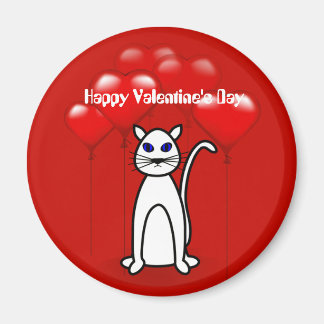 Imán Valentine Cat Heart Balloons Personalizado Magnet