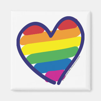 Imán Valentine Gay Orgullo Arcoiris Corazón