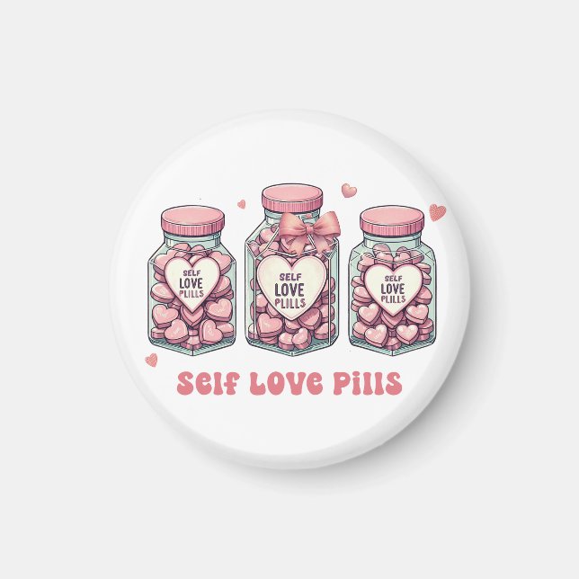 Imán Valentine Gift | Las píldoras de amor propio (Frente)