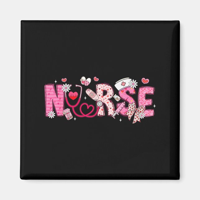 Imán Valentine Nicu Icu Er Rn Nurse Scrub Top Women Gir (Frente)