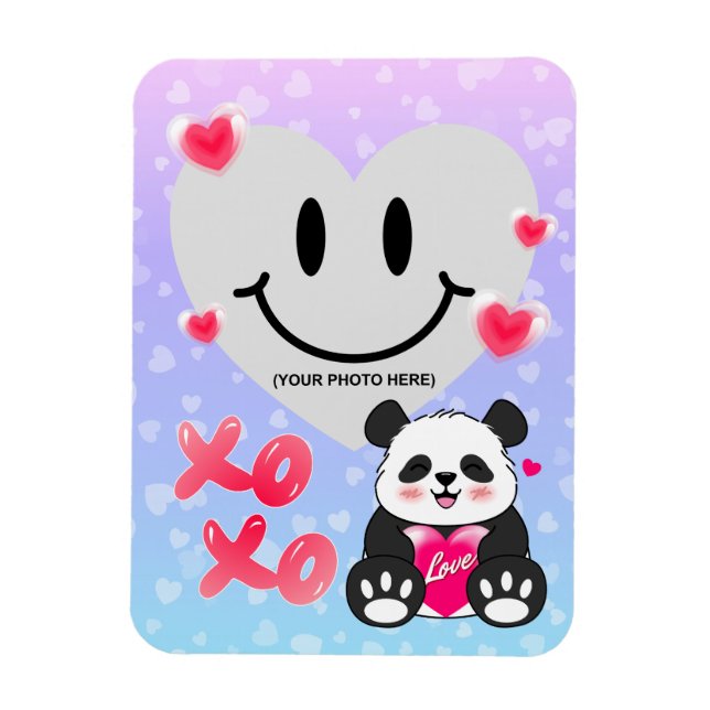 Imán Valentine Panda en el amor (Vertical)