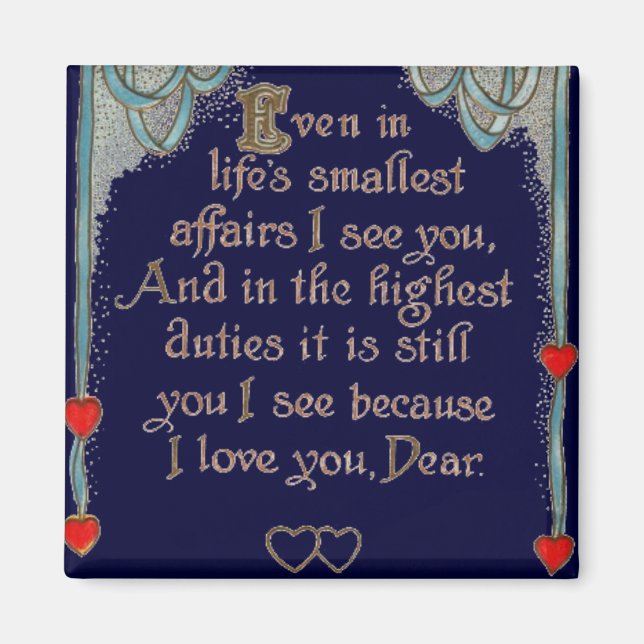 Imán Valentine Poem Magnet (Frente)