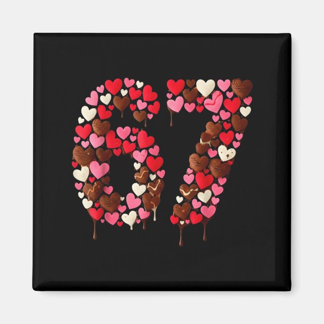 Imán Valentine’s Day 67 Meme Filled With Hearts Funny S (Frente)