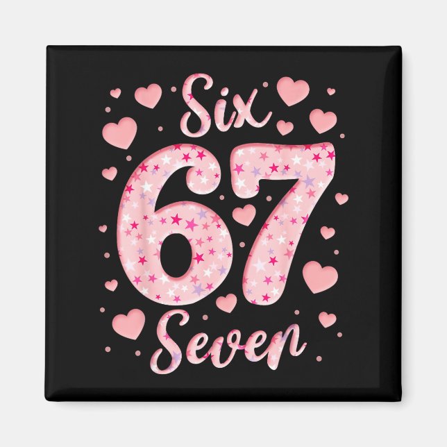 Imán Valentine’s Day 67 Meme Filled With Hearts Funny S (Frente)