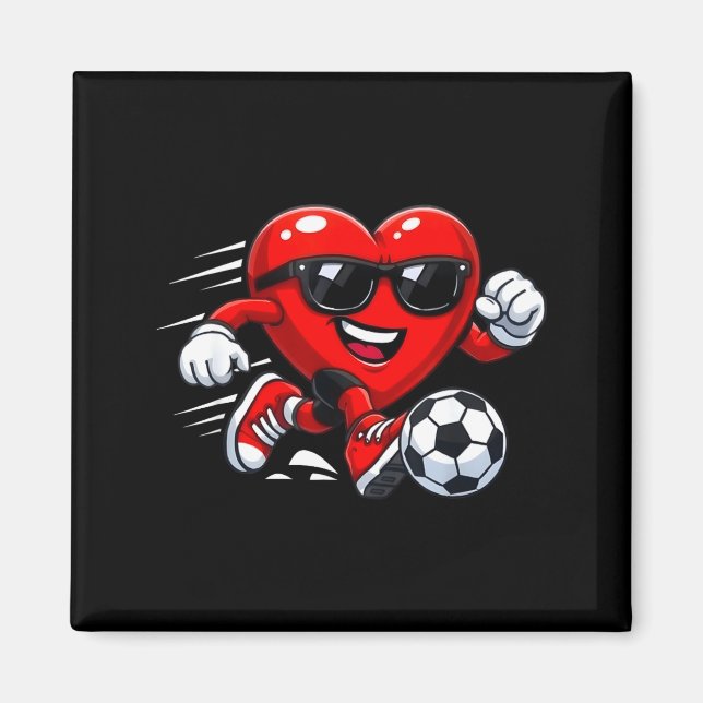 Imán Valentine Soccer Heart Drip Srt Love Valentines Da (Frente)