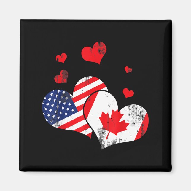 Imán Valentine's Day Gift Maple Leaf Canada  (Frente)