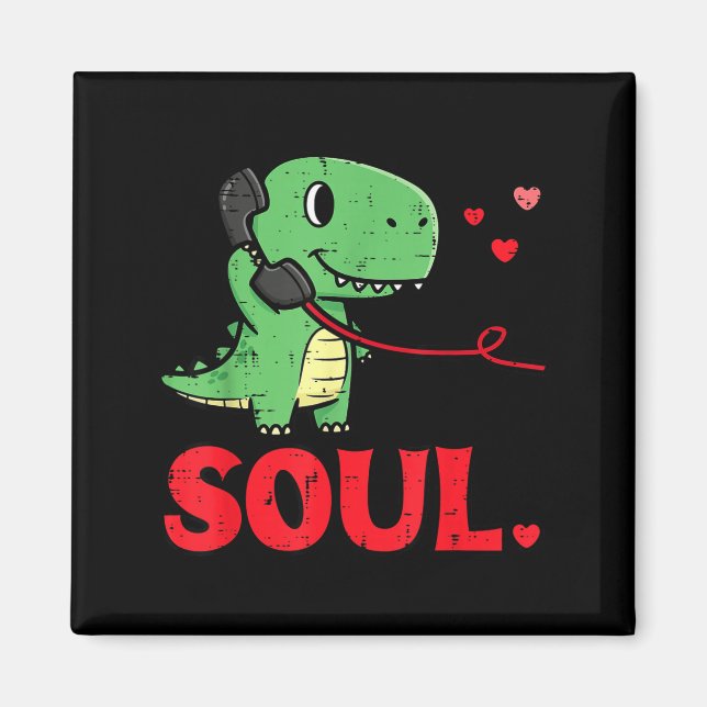 Imán Valentines Day Matching Soulmates Soul Dino Trex C (Frente)