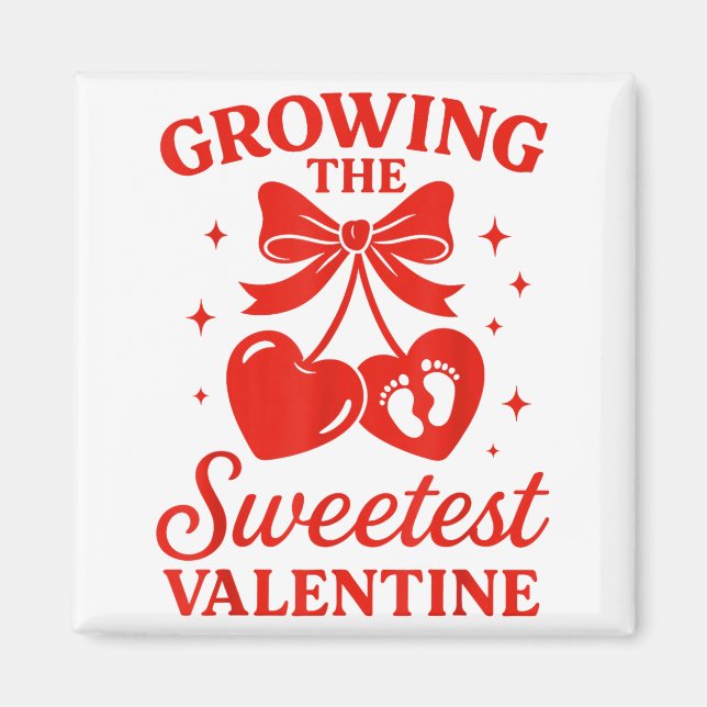 Imán Valentines Pregnancy Announcement Growing Sweetest (Frente)