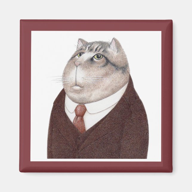 Imán VALET CAT Square Magnet (Frente)