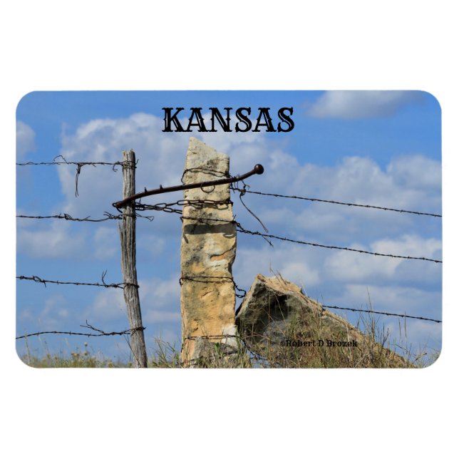 Imán Valla de piedra caliza de Kansas (Horizontal)