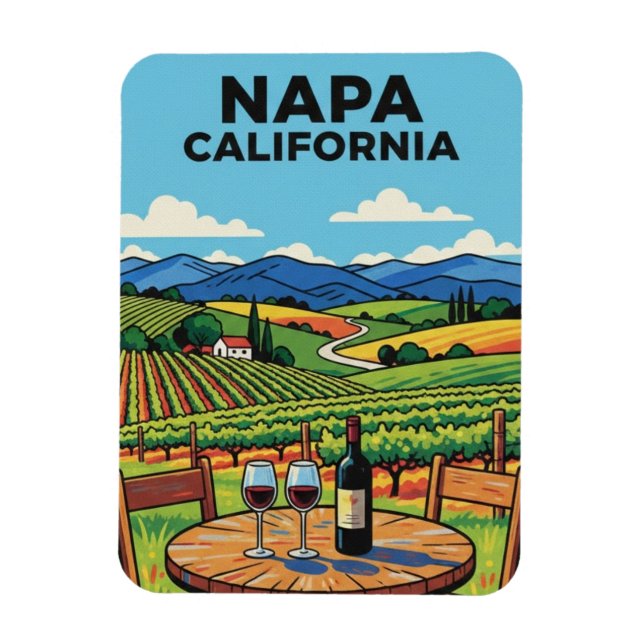Imán Valle de Napa California (Vertical)