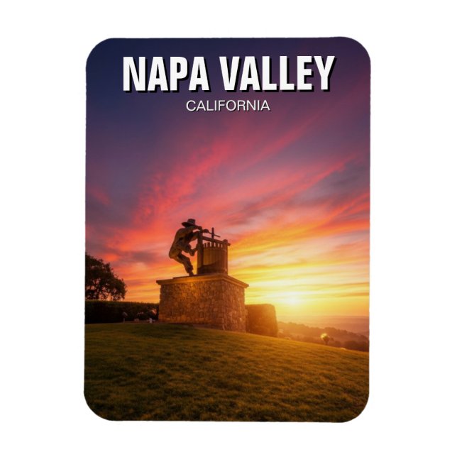 Imán Valle de Napa California (Vertical)