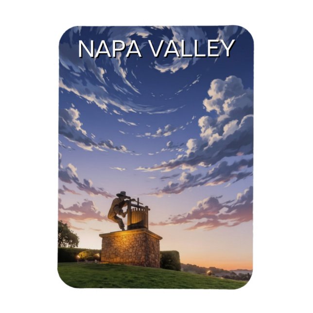 Imán Valle de Napa California (Vertical)